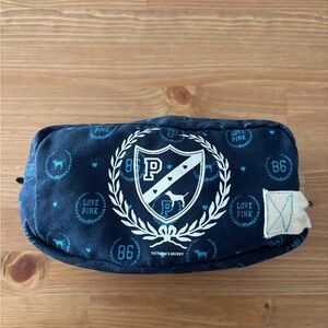 Vintage Retro Victoria’s Secret Pink Varsity Pouch in Blue, see photos